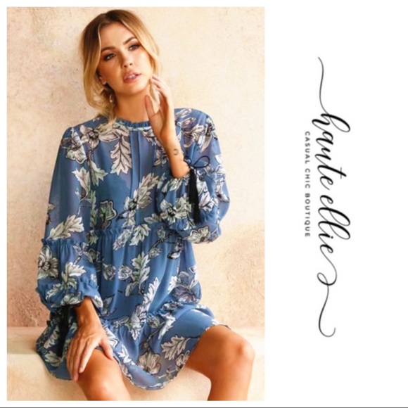 TILLY Tassel Arm Tie Lantern Sleeve Dress/Top - Picture 3 of 10